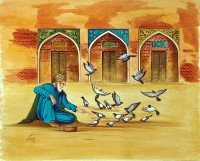 S. A. Noory, Wazir Khan Mosque III, Lahore , 12 x 15 Inch, Watercolor on Paper, AC-SAN-012